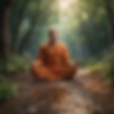 Mindfulness in Action: A Path to Inner Joy Individual practicing mindfulness in quiet surroundings