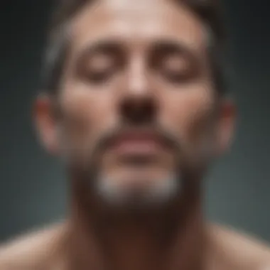 Individual practicing focused breathing technique