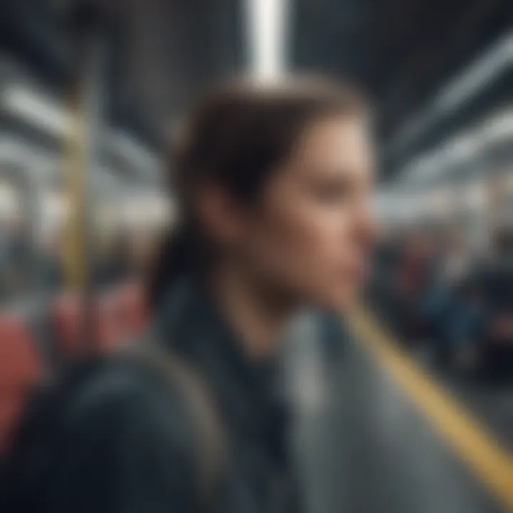 Practicing mindfulness during a commute