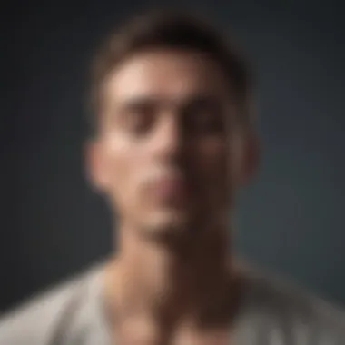 Inner Peace through Concentrated Meditation Close-up of a person meditating with focus