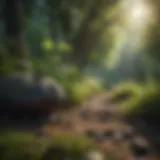 Serene landscape promoting mindfulness