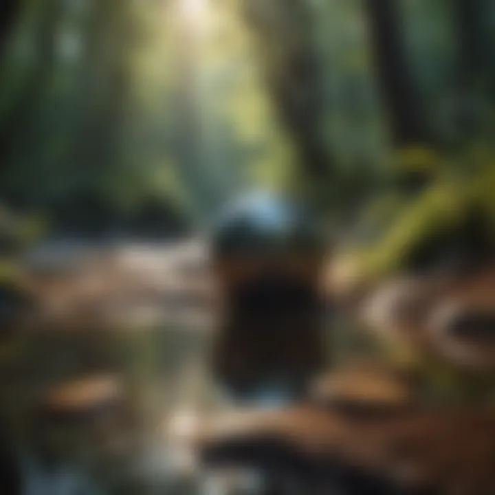 Nature scene promoting relaxation