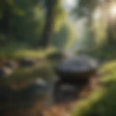 Tranquility in Nature Serene landscape promoting tranquility