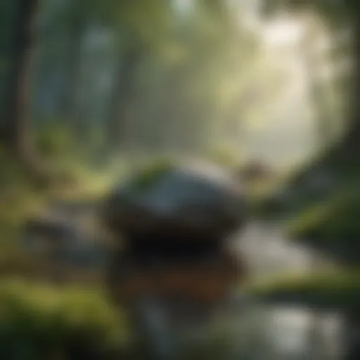 A serene landscape promoting mindfulness
