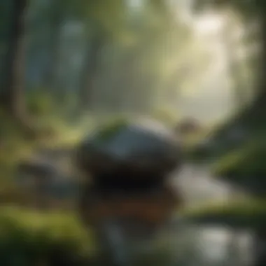 Mindfulness in Nature A serene landscape promoting mindfulness