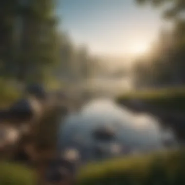 A serene landscape representing tranquility