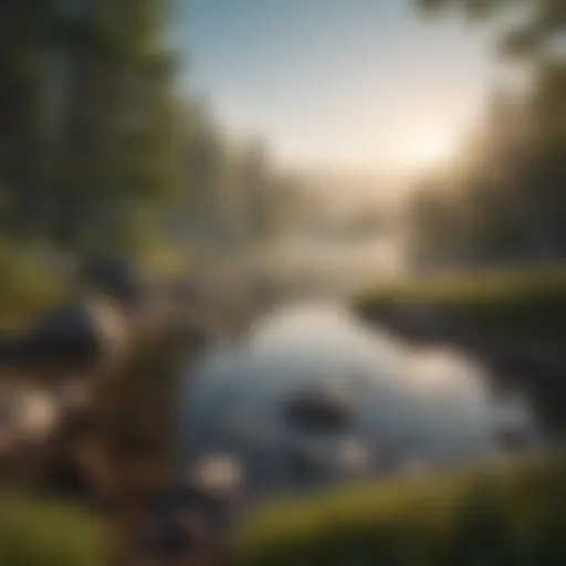 A serene landscape representing tranquility