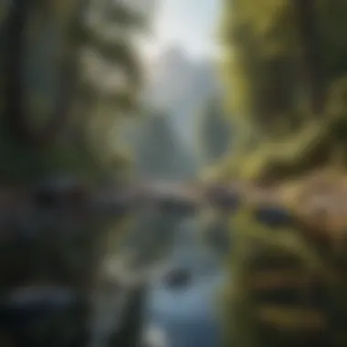 Tranquil Landscape for Emotional Peace A serene landscape that promotes tranquility