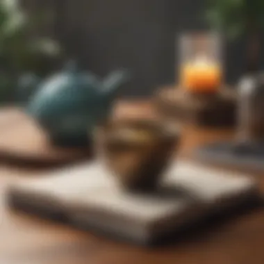 A set of mindfulness tools including a journal and calming teas