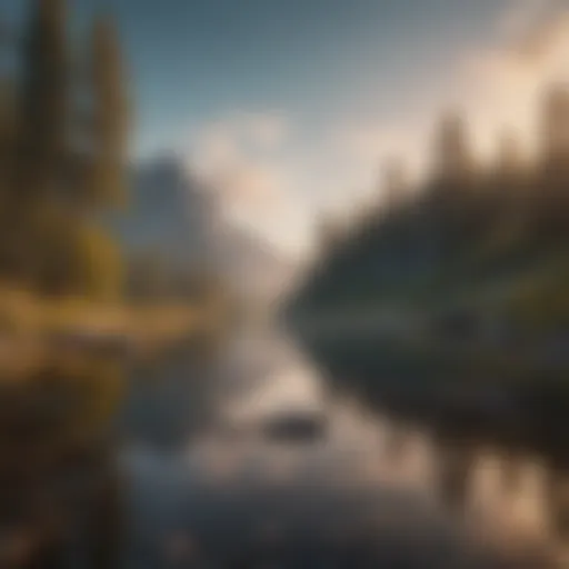 A serene natural landscape promoting tranquility