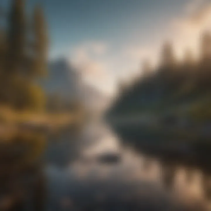 A serene natural landscape promoting tranquility