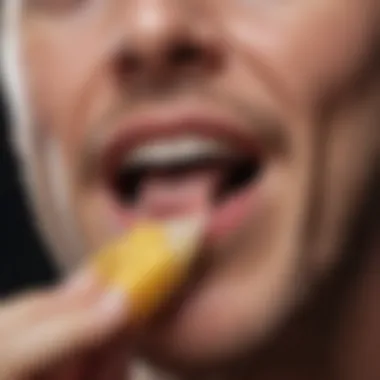 A close-up of a person savoring a single bite, illustrating the essence of mindful eating.