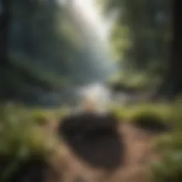 A tranquil nature scene showcasing a peaceful landscape