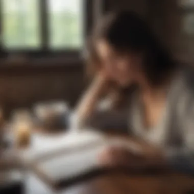 Using Journaling as a Tool for Self-Discovery Journal open with thoughts and feelings written
