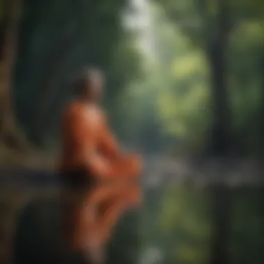 Mindfulness in Practice Meditative figure in a peaceful setting