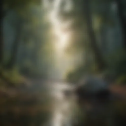 A serene landscape promoting tranquility