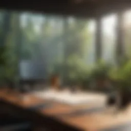 A serene workspace designed for tranquility