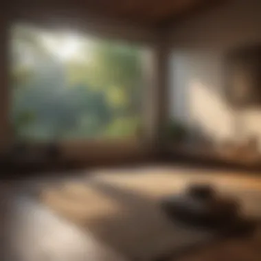 Creating a Calming Meditation Environment A peaceful meditation space with soft lighting