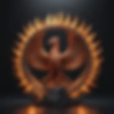 Symbol of Resilience An abstract representation of resilience through a rising phoenix.
