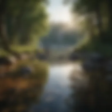 Emotional Tranquility A serene landscape representing emotional tranquility.