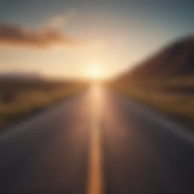 The Journey of Self-Discovery An open road leading toward a bright horizon, symbolizing a journey