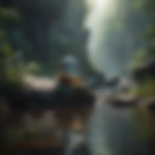 A serene landscape symbolizing inner peace amidst turmoil