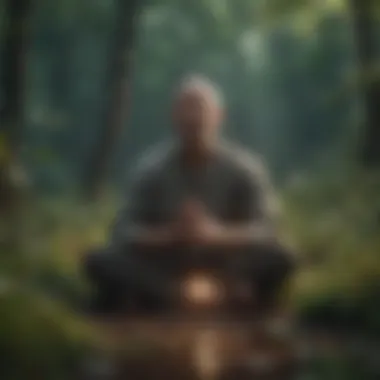 Mindfulness in Nature: Finding Peace A person engaging in mindfulness practices outdoors