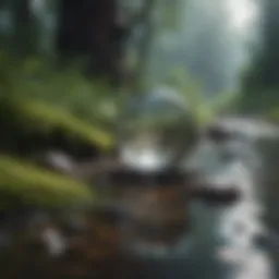 A serene landscape representing tranquility amidst chaos