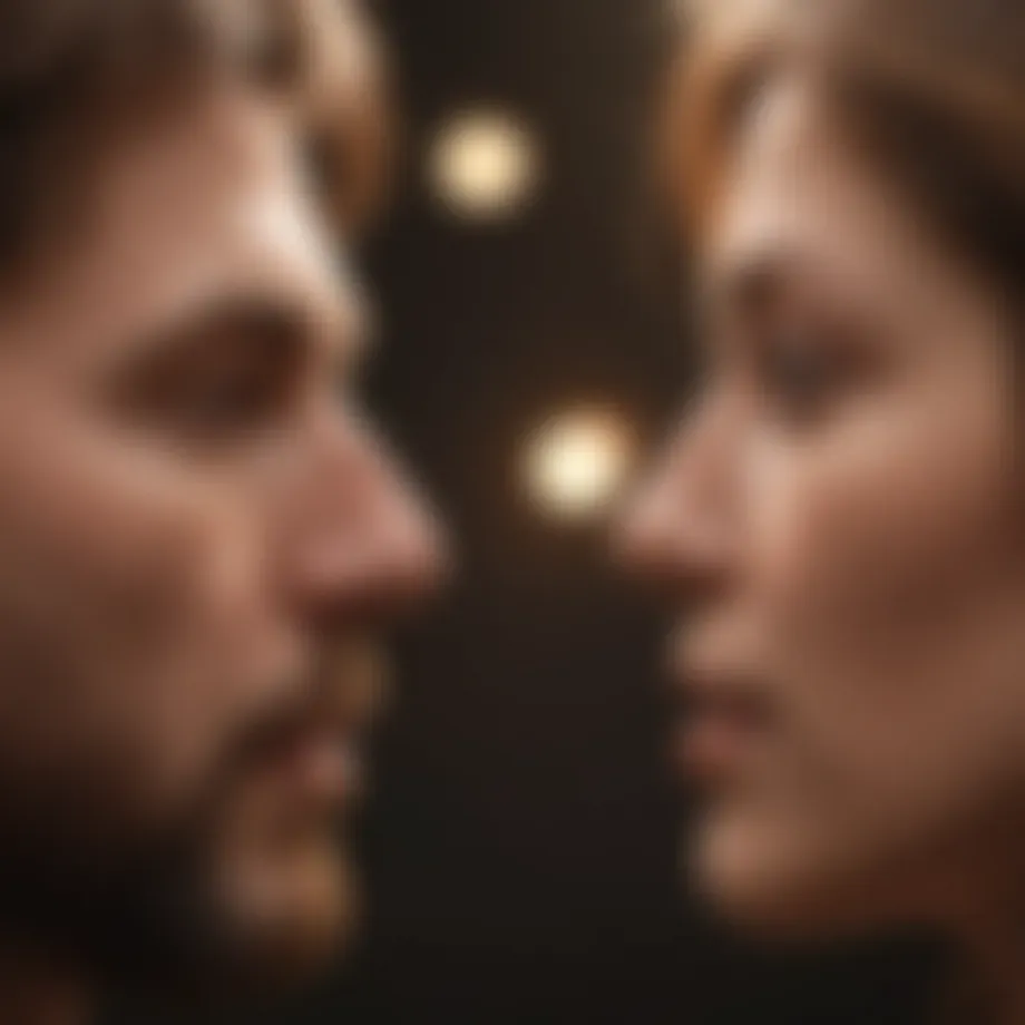 Abstract representation of narcissism in relationships