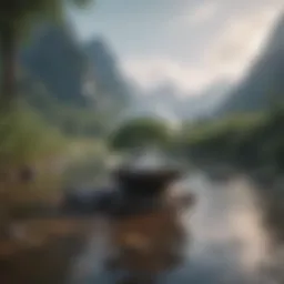 A serene landscape symbolizing calmness amidst chaos