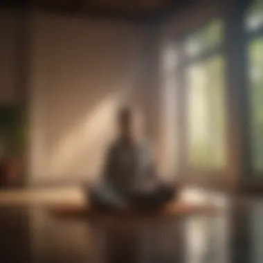 Mindfulness in Action A person meditating in a peaceful environment