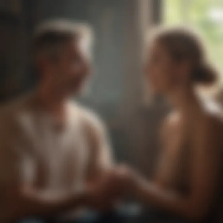 A couple enjoying a meaningful conversation