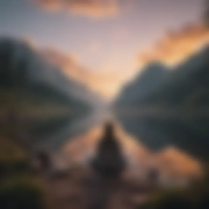 A serene landscape representing self-reflection