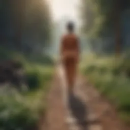 An illustration depicting the journey towards self-acceptance