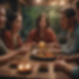 A vibrant gathering illustrating diverse interactions