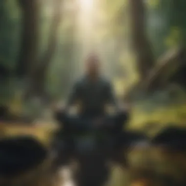 Meditation in Nature A person meditating amidst nature