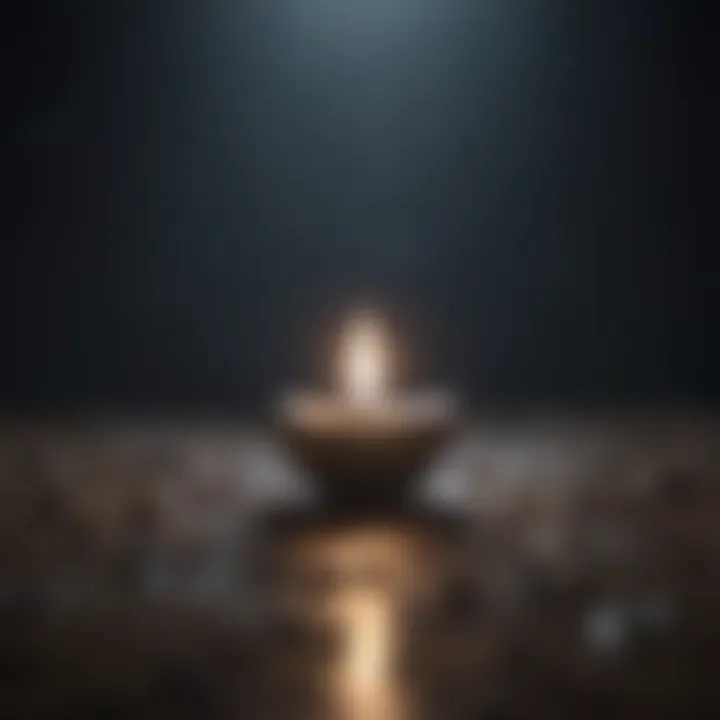 A flickering light representing hope amidst darkness