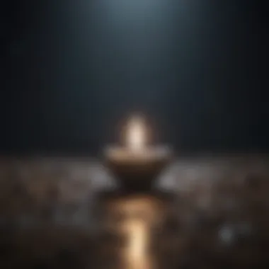 A Glimmer of Hope A flickering light representing hope amidst darkness