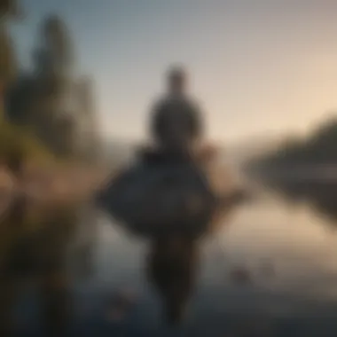 Finding Peace Through Mindfulness A serene landscape illustrating mindfulness and meditation