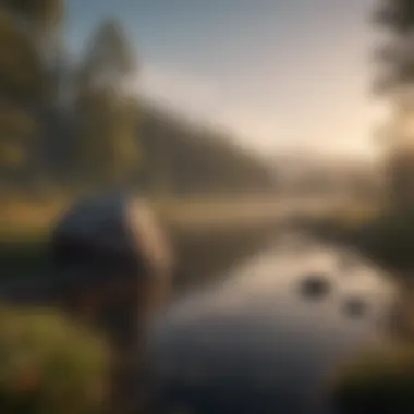 The Beauty of Tranquility in Sadness A serene landscape illustrating tranquility amidst sadness