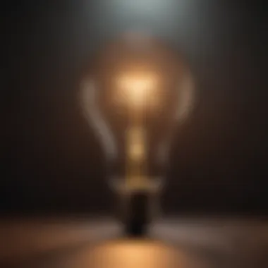 Illuminating Self-Awareness A light bulb signifying awareness and personal insight