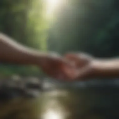 Letting Go of Burdens Symbolic depiction of releasing burdens associated with past hurts