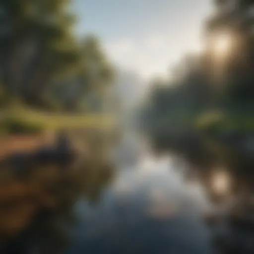 A serene landscape representing emotional release and peace