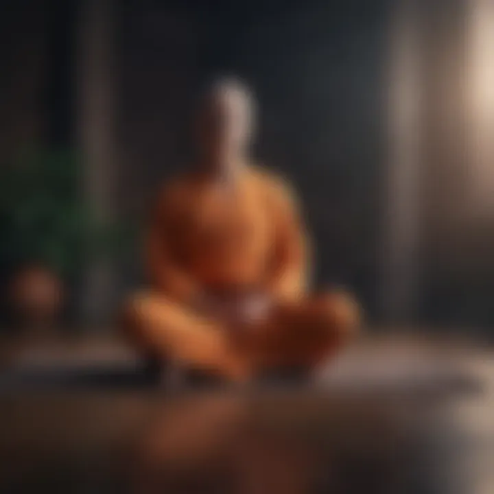 A calm meditation scene