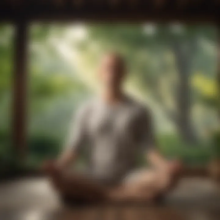 A person meditating in a serene environment to illustrate mindfulness practice