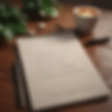Motivation Through Words An inspiring quote written on a notepad, encouraging self-discipline