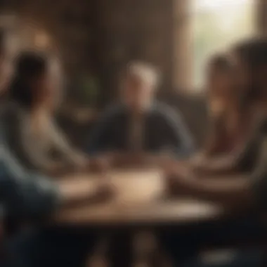 The Strength of Support Systems A supportive group engaging in conversation