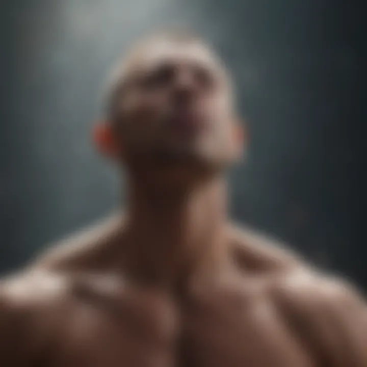 A person practicing deep breathing techniques