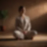 Demonstration of seated meditation posture