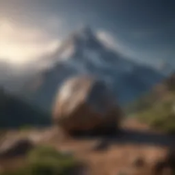 A serene landscape with a mountain peak symbolizing strength and resilience.